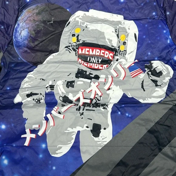 Members Only Astronaut Bomber Jacket Men’s Size L Will Fit XL - Picture 8 of 8